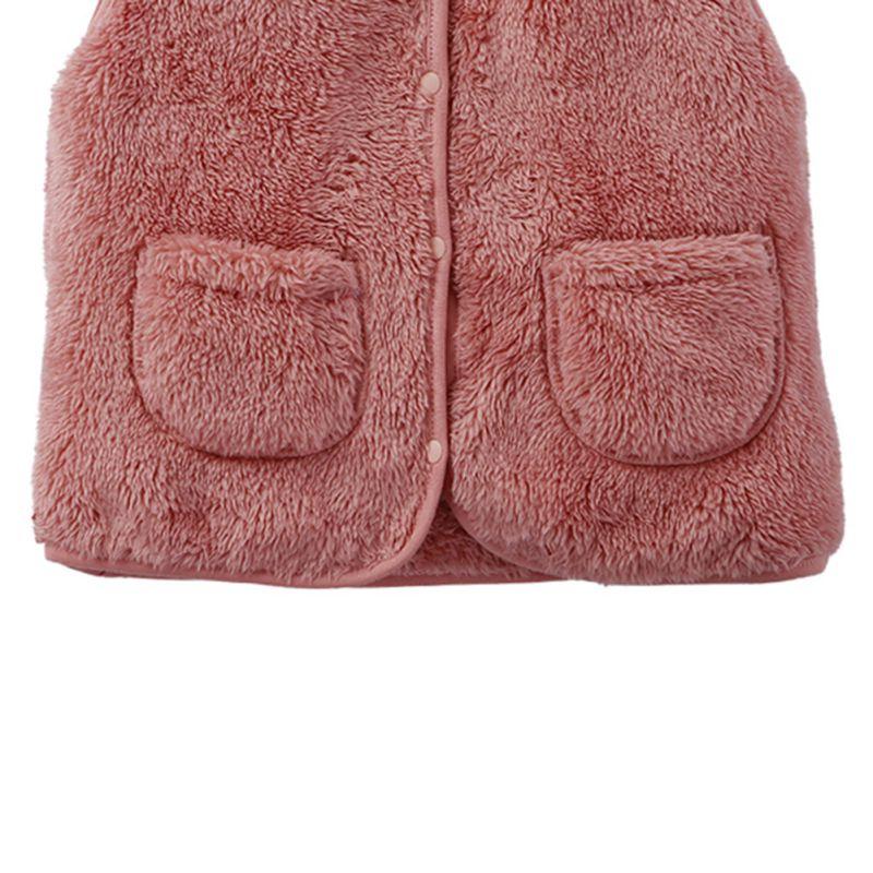 Детский теплый флисовый жилет без рукавов на пуговицах для детей 1-5 лет