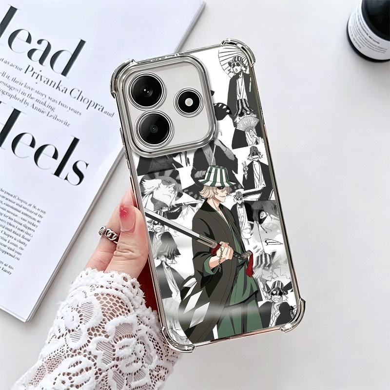 Чехол для телефона с покрытием Bleach Kisuke Urahara для Xiaomi Redmi Note 14 15 Pro Plus 13 12 11 11S 11T 10 9S 9 5G, противоударный с подушкой безопасности