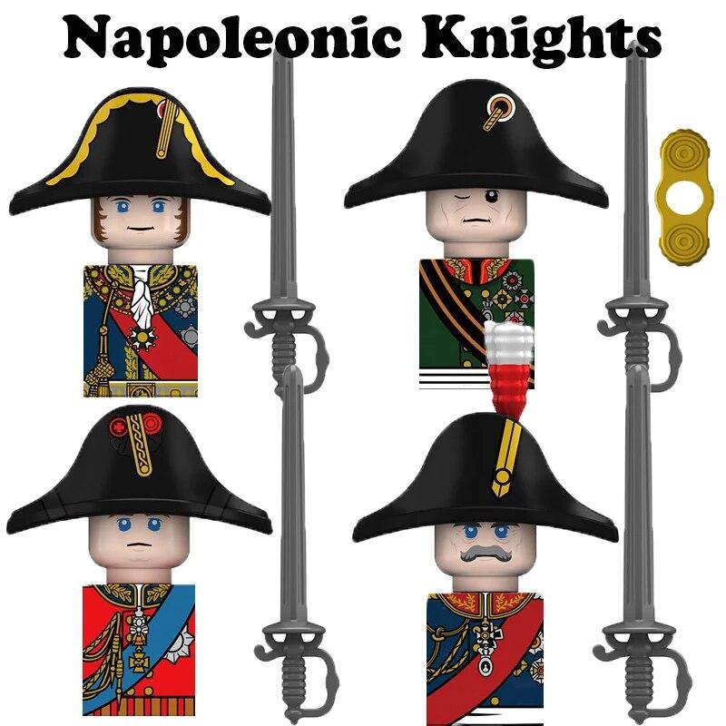 Napoleonic Wars Military Soldiers Building Blocks Medieval Army Figures Russian Ukraine Knights Infantry Weapon Bricks Kids Toys