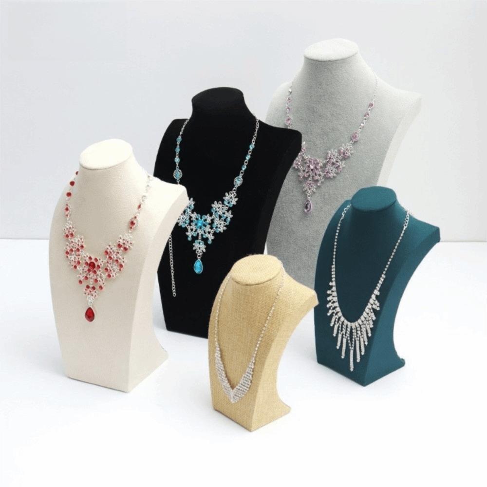 Neck Mold Necklace Display Stand Human Shape Ornament Holder Portable Mannequin Bust Jewelry Show