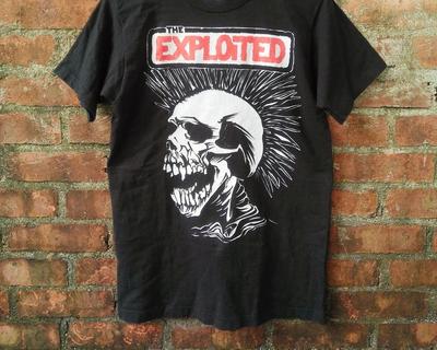 Винтажная футболка 90-х группы The Exploited, тяжелый хлопок, черная, унисекс, полный размер, TR605
