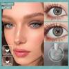 Eyeshare 1 Pair Colored Contact Lenses for Natural Eyes Blue Pupils Purple Lens Yearly