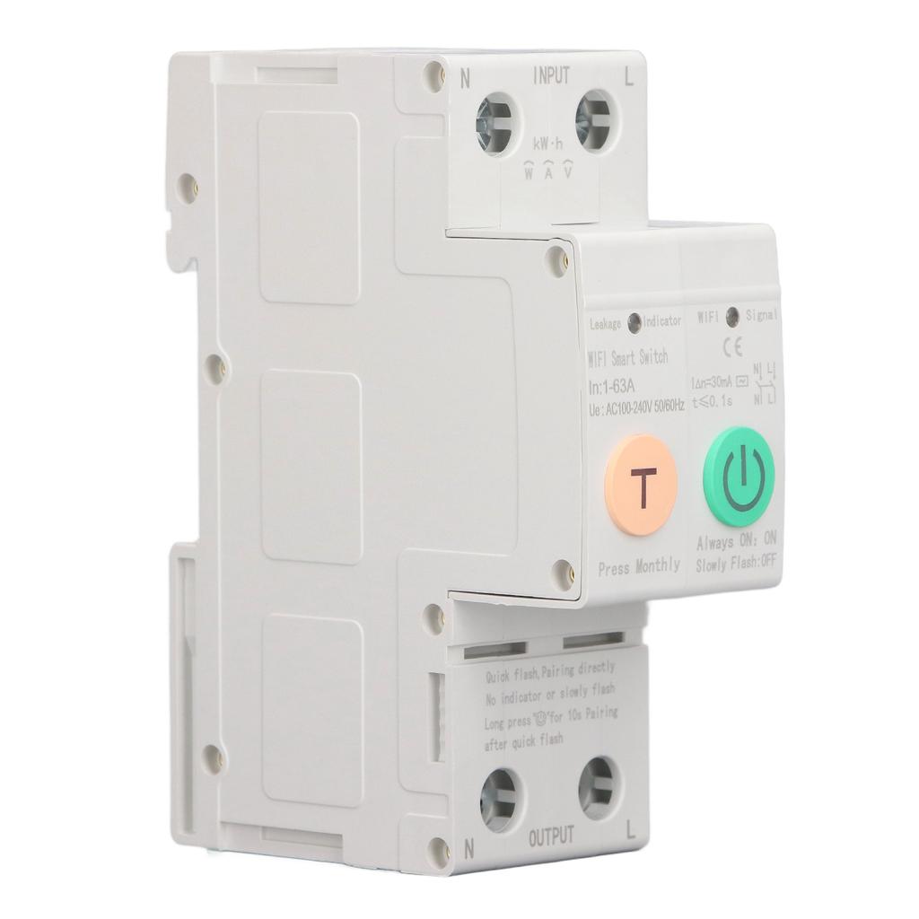 WiFi Circuit Breaker Parameters Adjustable Leakage Protection Data Display Remote Control Circuit Br