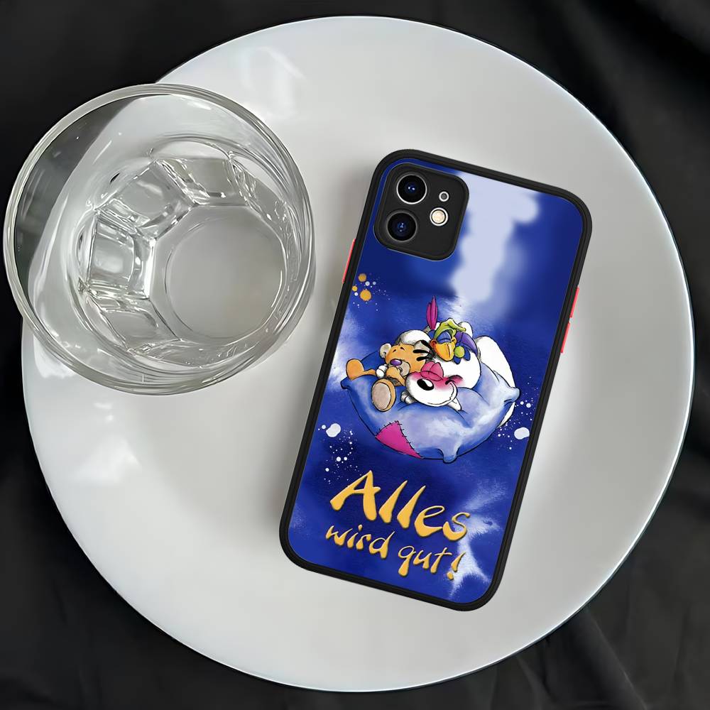 Cartoon D-Diddl For IPhone 11 12 13 14 15 16 Pro Max Plus Matte Translucent Phone Cover