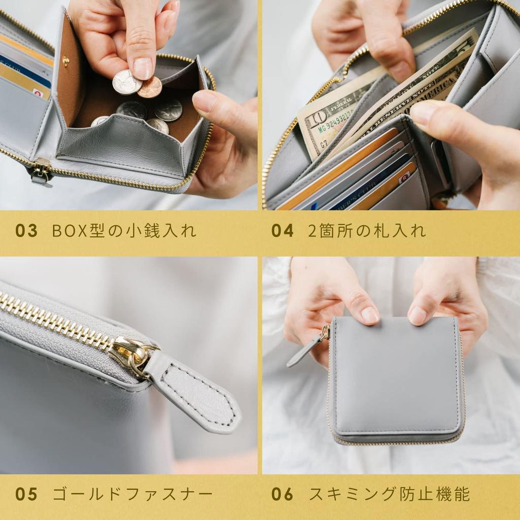 Кошелек женский из натуральной козьей кожи с защитой от скимминга [Mura], двойной, кожаный, на молнии, (зеленый)