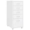 VidaXL Mobile Filing Cabinet White, 28x41x69 Cm Metal