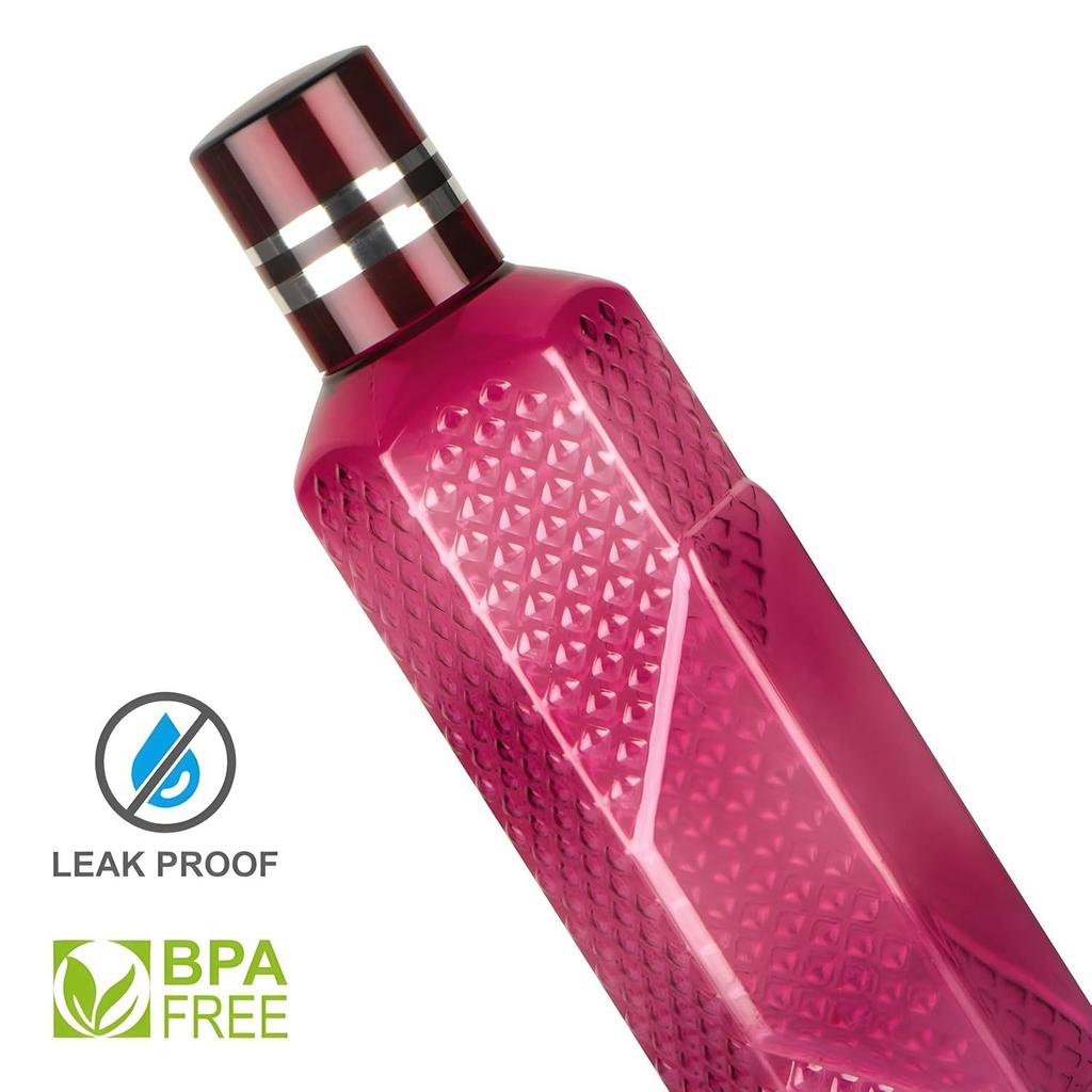 Небьющаяся пластиковая бутылка для воды I Герметичная I Не содержит БФА Пищевой класс Бутылка для воды для холодильника I Идеально подходит для спортзала, 1 литр каждая, Набор из 6 штук, Ассорти