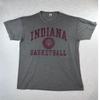 Vintage Russell Athletic Indiana Basketball T-Shirt Gray Hoosiers Mens Large Unisex T-Shirt