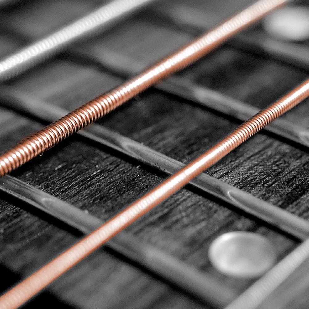 6 шт. сменные струны для акустической гитары с очень легким цветным покрытием из фосфорной бронзы