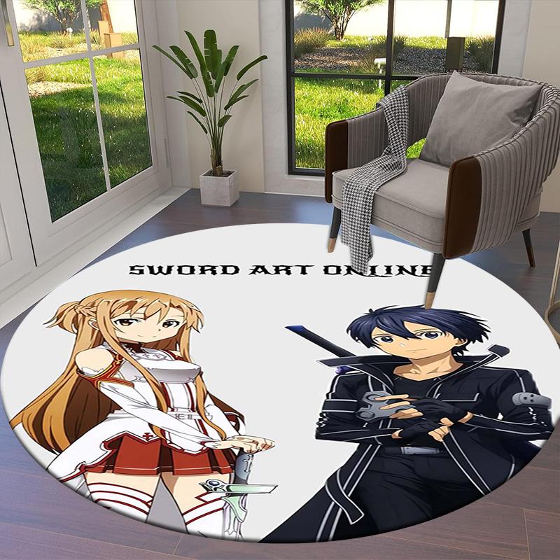 Круглый ковер Vortex Crossing Gate, Ковер для гостиной, спальни, дивана, игровой комнаты, Декор, Нескользящий коврик для пола