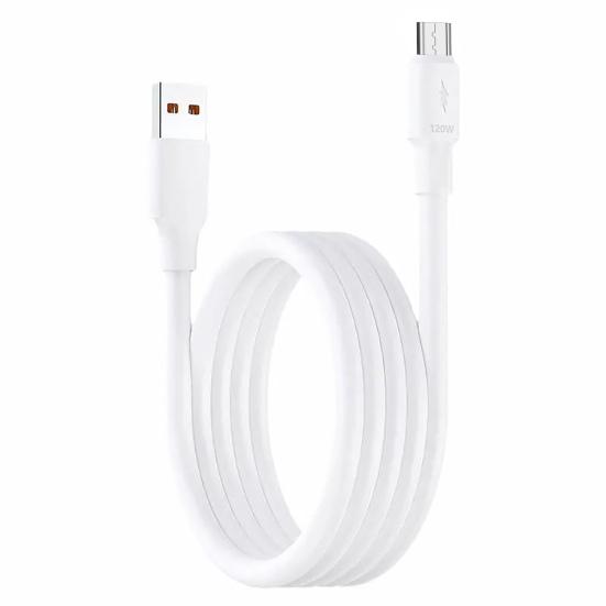 Кабель для передачи данных Высокая зарядка 120 Вт Микроток Быстрый USB Кабель для зарядки мобильного телефона