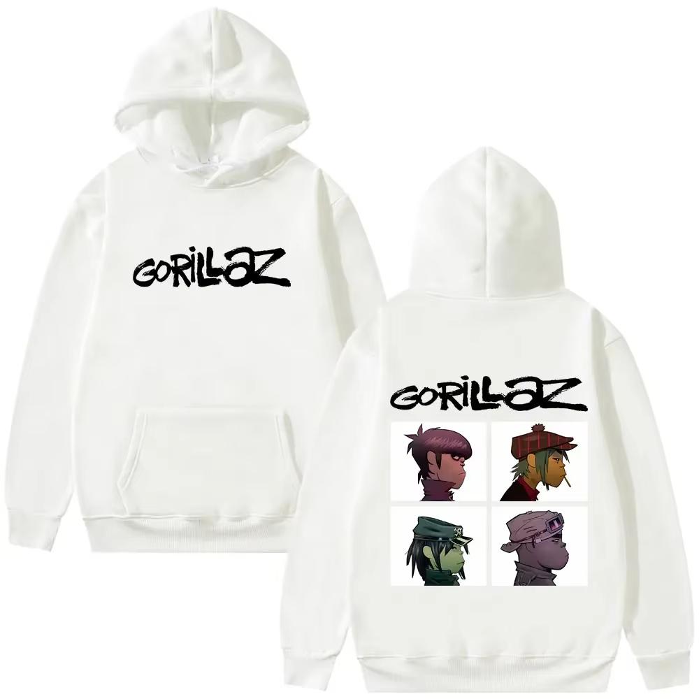 Модный альбом рок-группы Gorillaz с принтами-узорами на мужских худи, свитшотах, в стиле хип-хоп, альтернативный, ретро, пуловерах