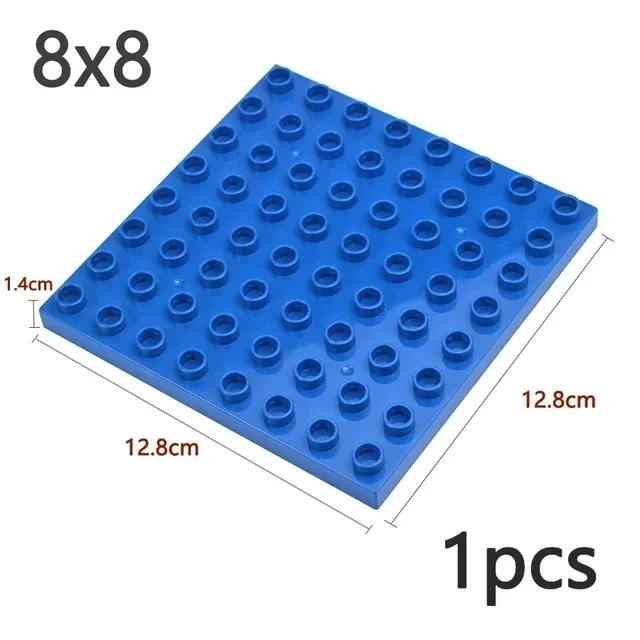 Duploes Big Size Baseplate Multiple Sizes 16x16 8x8 4x4 Bricks Assembly Plates Large Particles Figures Building Blocks Kid Toys