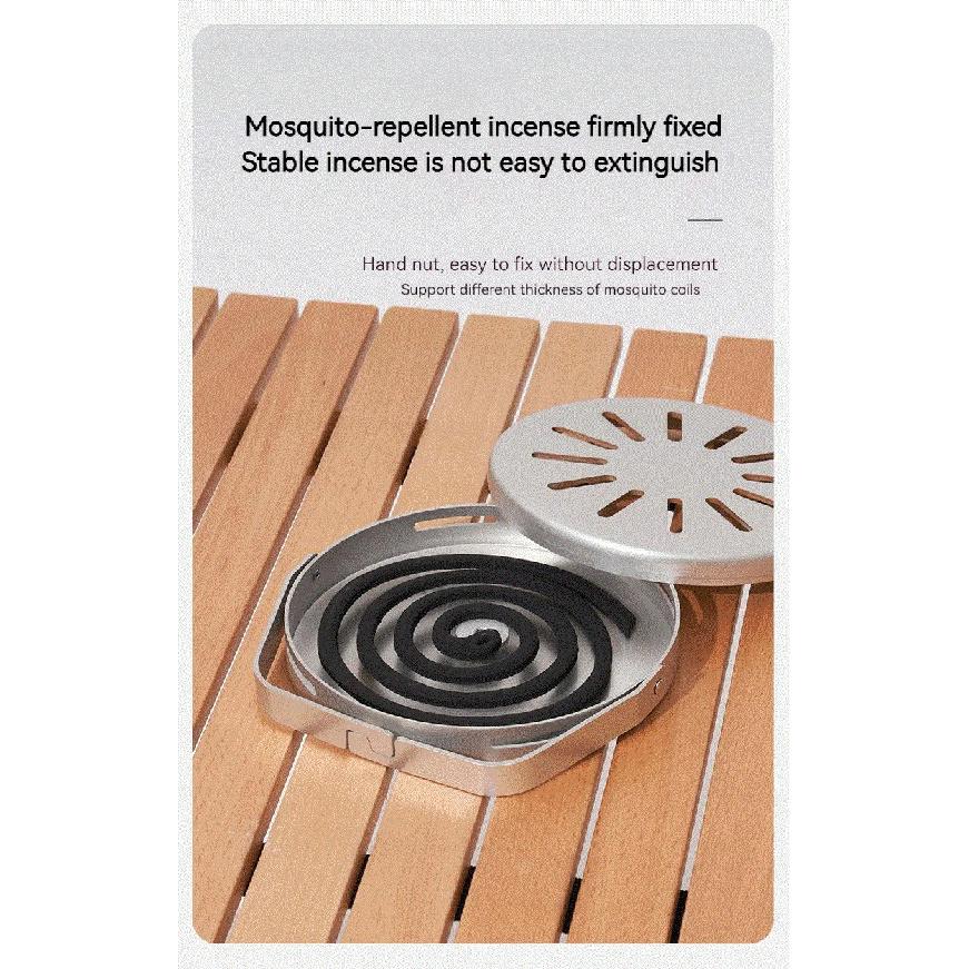 MOBI GARDEN Extremely Banquet Mosquito Incense Case Aluminium Alloy Plate For Mosquito Anti-fire Repellent Incense Coil Tray Box