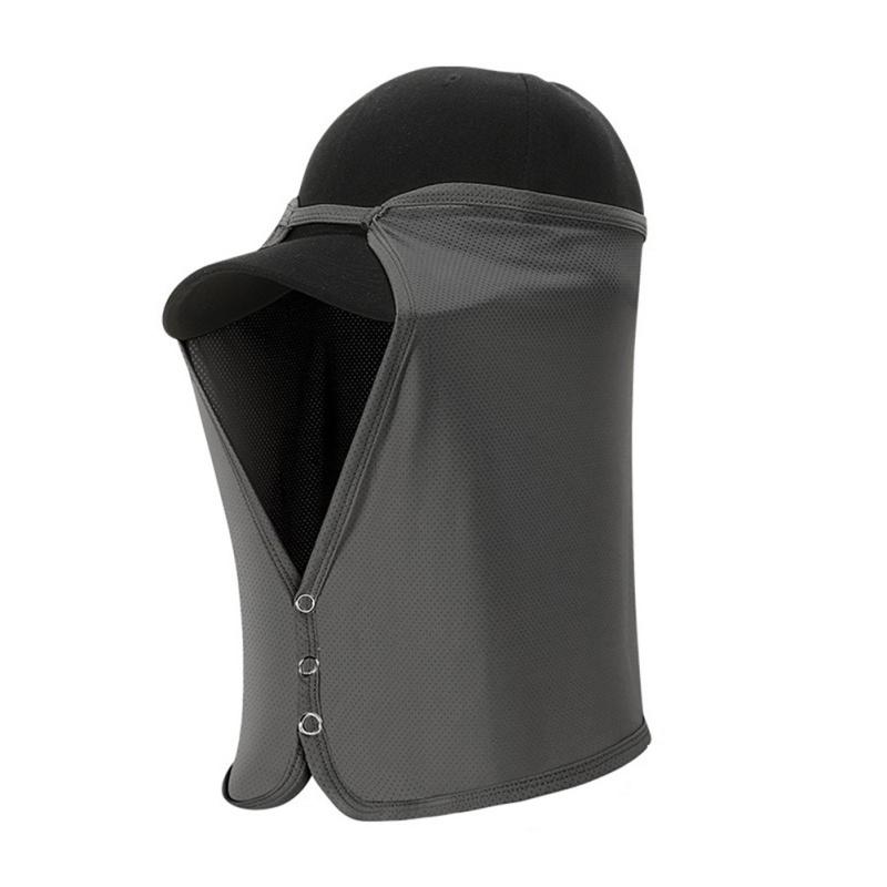 Ледяной шелковый солнцезащитный козырек для лица, дышащая солнцезащитная шаль для лица для рыбалки на открытом воздухе