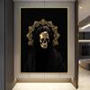 Смертельная роза холст картина цветок и череп готический художественный постер черное золото настенная картина для гостиной украшения дома принты