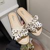 2024 Women's Bow Flip-Flops: Fashionable, Versatile Non-Slip Beach Sandals for Summer.
