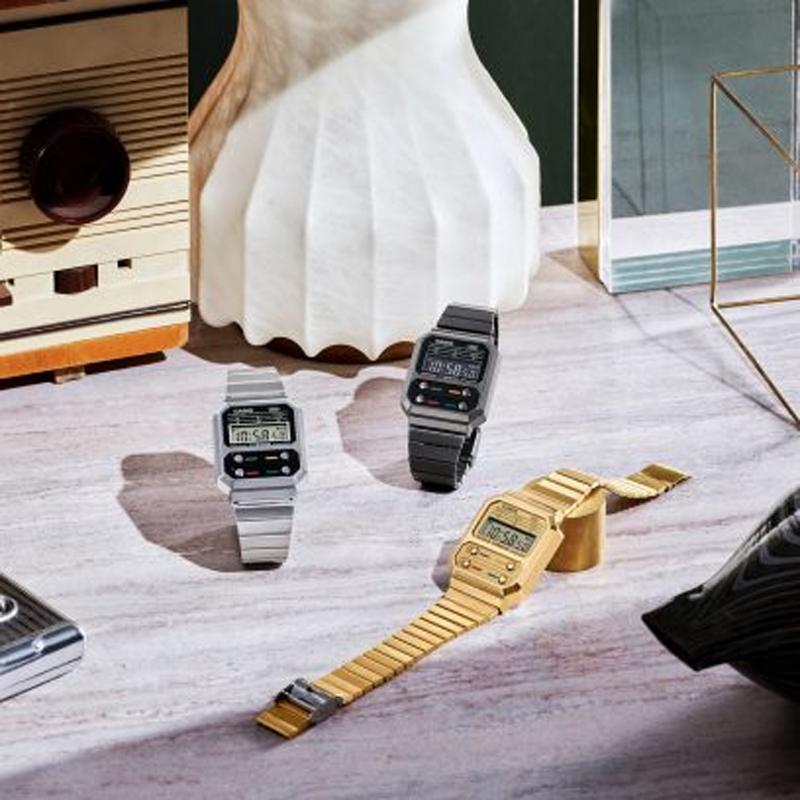 Casio Женские часы VINTAGE Series Серые A100WEGG-1A A100WEGG-1A