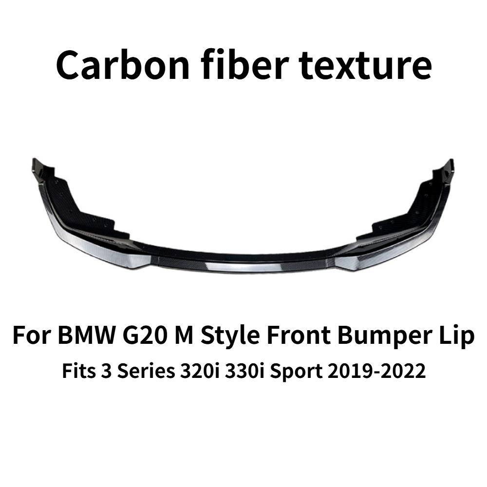 MP Style Front Bumper Lip Splitter Spoiler For BMW 3 Series G20 320i 330i Sport 2019-2022 Car Exterior Refit Accessories