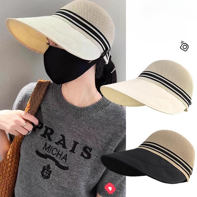Ruth Color Matching Wide Brim Cap Женская универсальная шляпа-ведро с козырьком от солнца, показывающая лицо, маленькая быстросохнущая шляпа для верховой езды