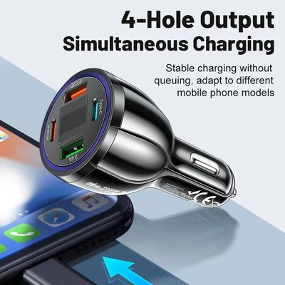 Автомобильное зарядное устройство USB Type C 30 Вт с быстрой зарядкой для iPhone 15 Pro Max, Xiaomi 14, Samsung, Huawei, Quick Charge 3.0, зарядное устройство для мобильного телефона