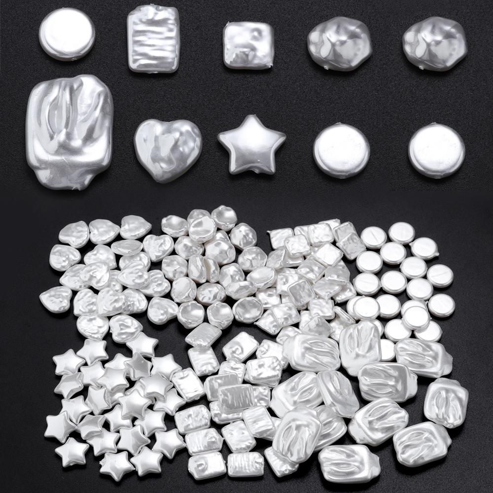10Pcs Irregular ABS Imitation Pearls Beads Acrylic Loose Beads For Jewelry Making DIY Necklace Earrings Supplies Accessories