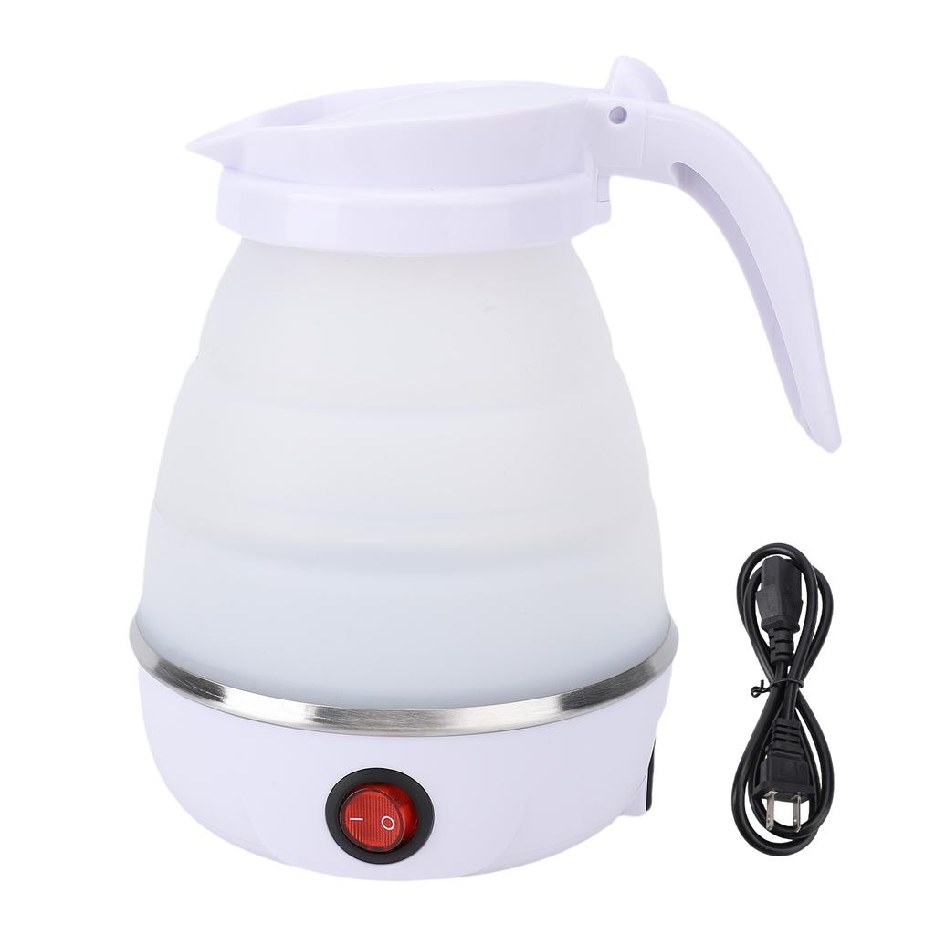 600W Foldable Electric Kettle 600ml Portable Efficient 6 Min Fast Boiled Safe for Travel Camping