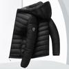 Легкая мужская куртка-пуховик с капюшоном, короткая, осенняя куртка для мужчин среднего и молодого возраста