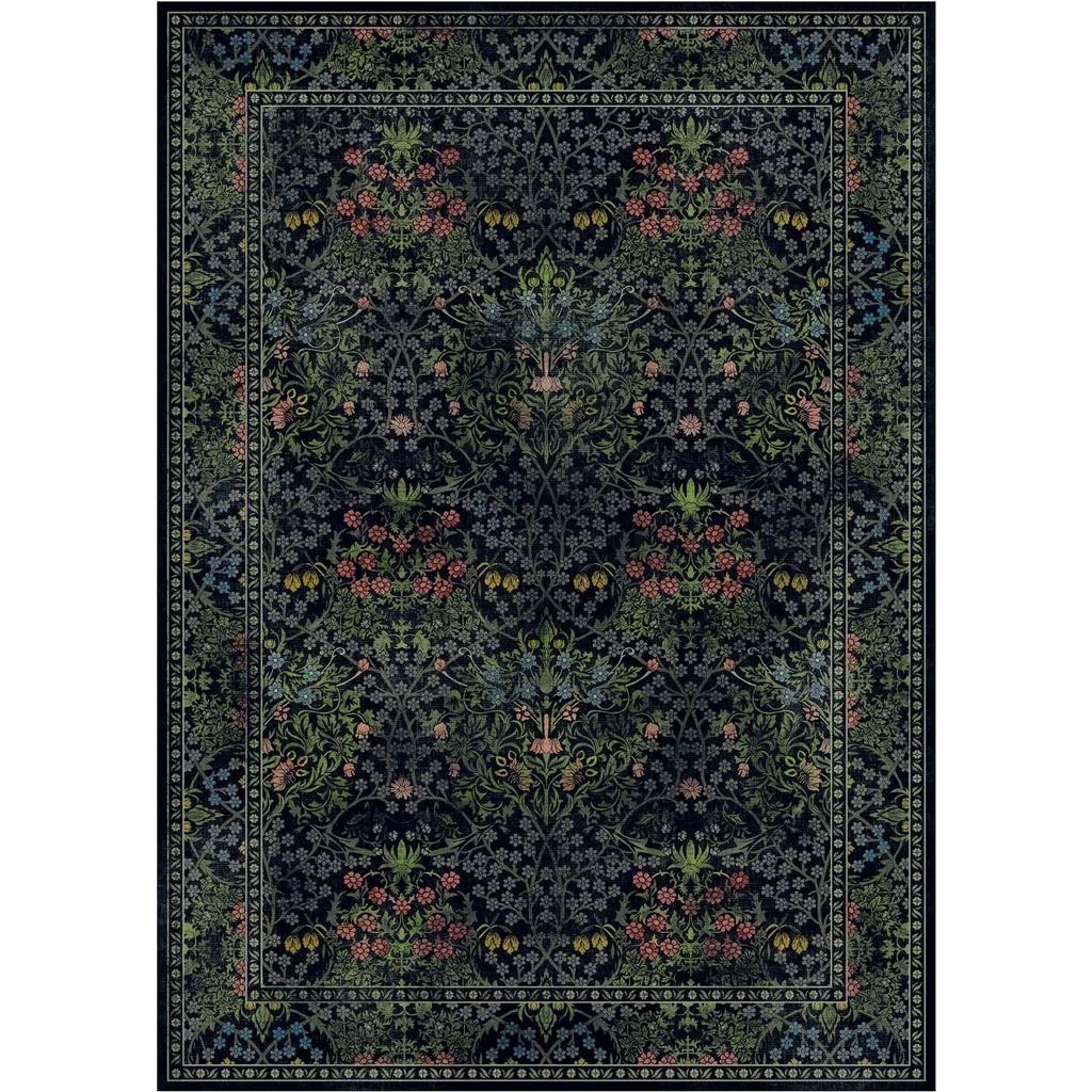 Carpet For Living Room Large Machine Washable Carpet Bedroom Bedside Floor Mat Home Decoration Bohemian Flower Non-Slip Pink Rug