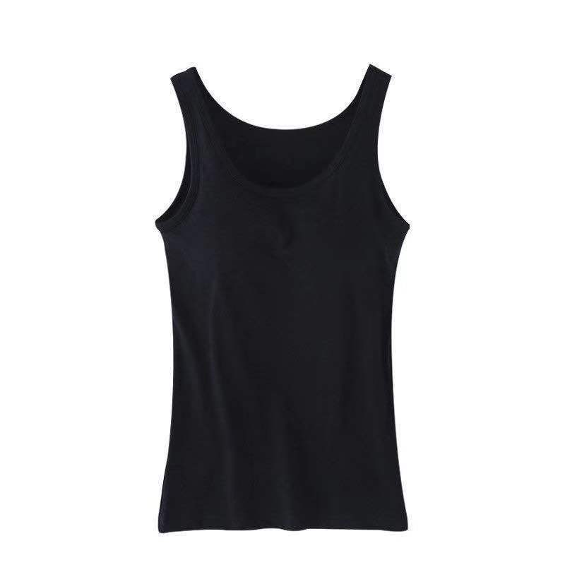 Summer Plus Size Casual Modal Women Camisole with Chest Pad Female Loose Bottoming Sleeveless Vest Tank Top