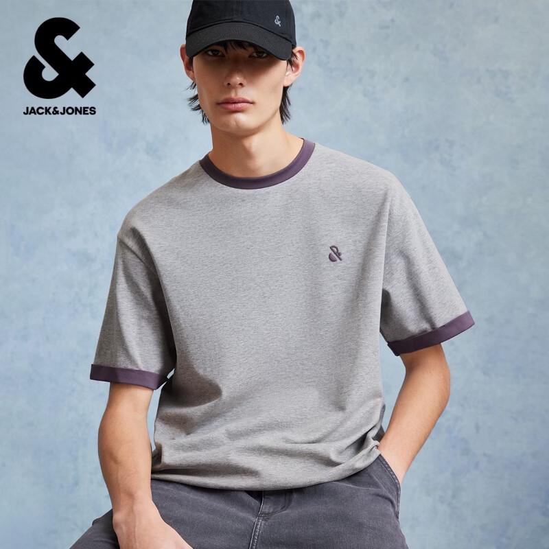 Jack&Jones Мужская футболка с коротким рукавом, свободного кроя, имитация двух предметов