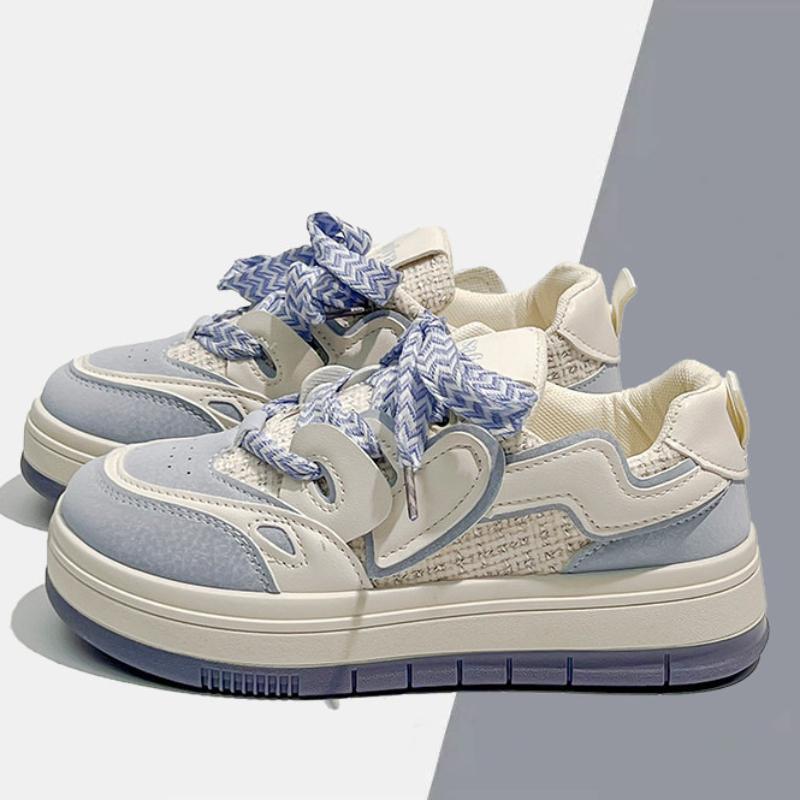 Casual Flat Bottom Board Shoes Running Women Sneakers 2024 New Color Matching All-match Shallow Mouth Womens Shoes Autumntime