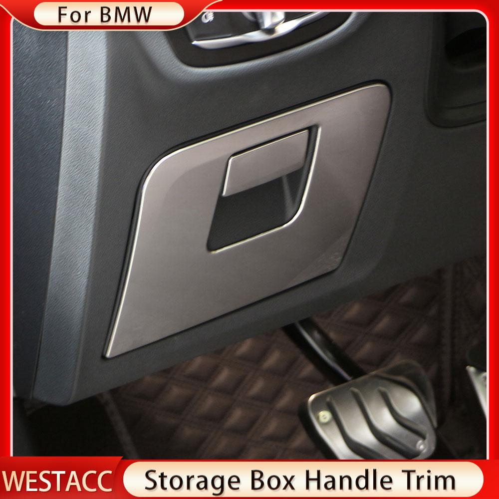 Нержавеющая сталь для хранения автомобиля, перчаточный ящик, ручка, накладка, наклейка для BMW X3 G01 X4 G02 2018 2022