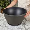 Thickened Weighted Planting Container Resin Flower Planters, Vintage Plant Pot with Drainage Hole & Saucer, Lightweight Planter for Home Decor Indoor