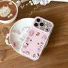 Новый розовый прозрачный чехол для телефона Hello Kitty My Melody с бусинной цепочкой для iPhone 14 15 16 17 Pro Max INS Милый противоударный чехол для девочек