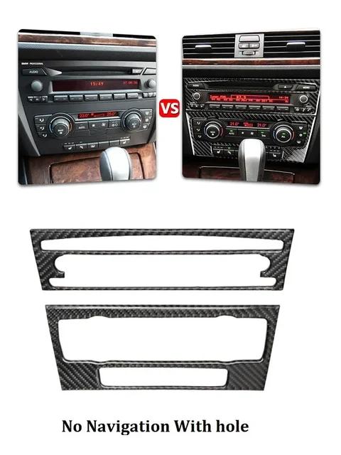For BMW 3 Series E90 E92 E93 2005-2012 Soft Carbon Fiber Car Center Console Gearshift Panel Cover Trim Sticker Car Accessories