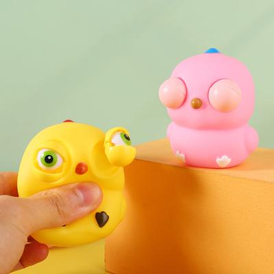 Игрушка для сжатия цыплят Сногсшибательная игрушка-антистресс с курицей Забавная кукла с взрывом глазного яблока для снятия стресса