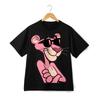Panther Cool Shades Graphic T-Shirt - Cartoon Style Fun Summer Short Sleeve Tee