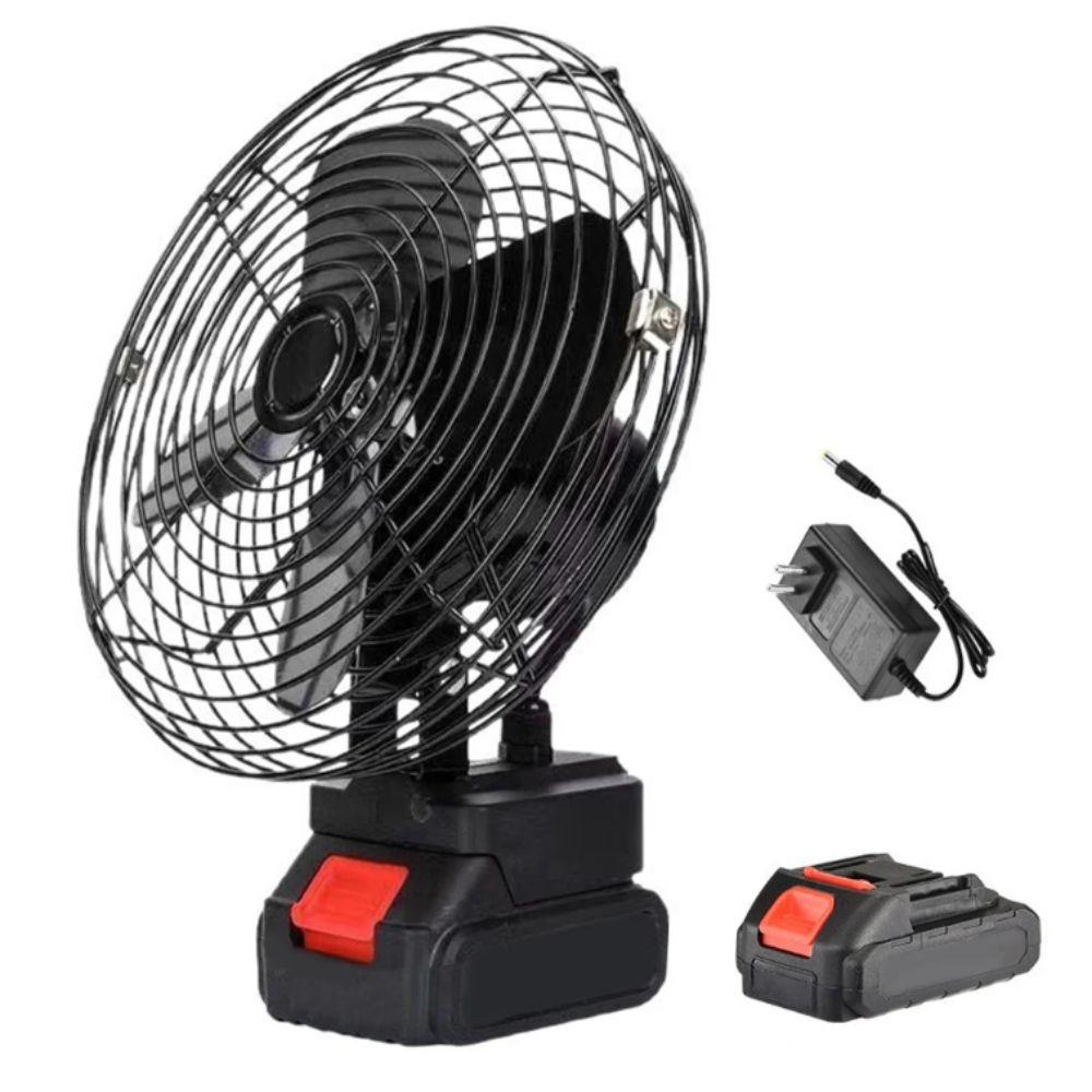 Metal Construction Rechargeable Fan Rechargeable Strong Wind Fan Compact Electric Fan  Office Use