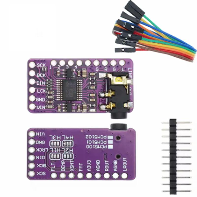 Pcm5102A Интерфейс I2S ЦАП Декодер Gy-Pcm5102 I2S Модуль плеера Для Raspberry Pi Формат Phat Плата Цифровая Аудиоплата Pcm5102
