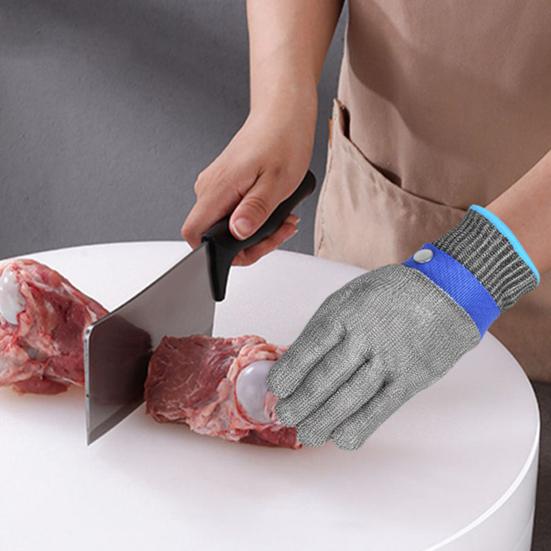 1 шт. Рабочая перчатка устойчивая к порезам, Металлическая перчатка из нержавеющей стали для металлообработки, работы по дереву, кухни, мясника, разделки устриц, мандолин