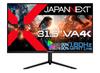 JAPANNEXT Inch VA Panel Equipped 160Hz Compatible 4K Resolution Gaming Monitor DP VRR Height Adjustment with Pivot Function 31.5 (3840x2160)