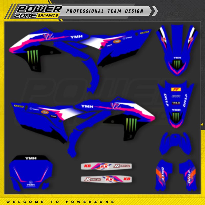PowerZone Custom For YAMAHA YZF450 2023-2025 YZF250 2024 2025 2026 Graphics Backgrounds Decals Stickers Kit  Motorcycle Decal 08