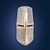 Medieval Crusader Knight Helmet Steel Brass Armor for LARP, Cosplay Viking Helmet Gift for Collectors