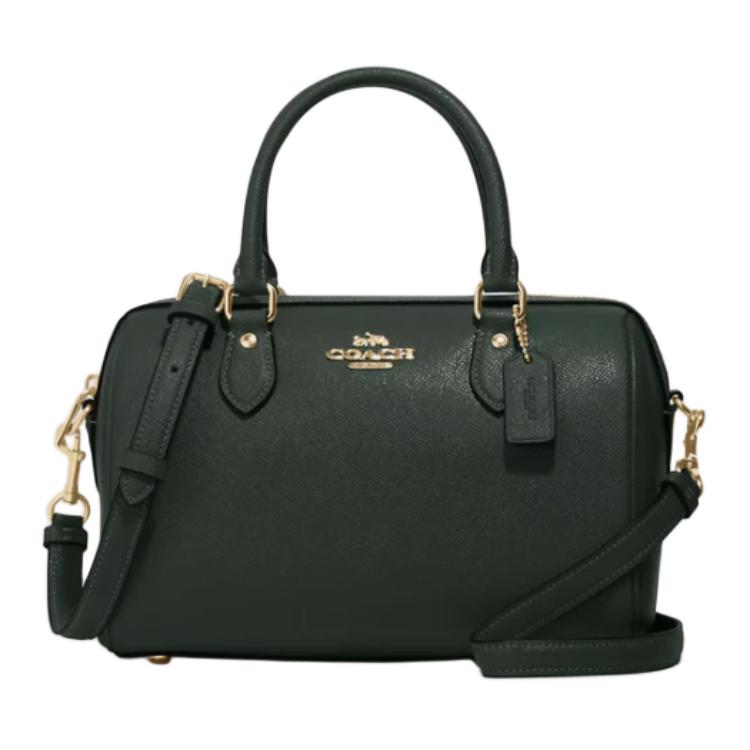 Coach Сумка-портфель Rowan 25 Золотой Логотип Застежка-молния Фурнитура Кожа с тиснением под крокодила Сумка-бостон Сумка через плечо Сумка-кроссбоди Сумка-тоут Средняя CH282-IMRFT