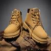 Модные мужские осенние пустынные боевые ботинки 2025 года, высокие, водонепроницаемые рабочие ботинки, кожаные ботильоны в британском стиле для улицы, удобные
