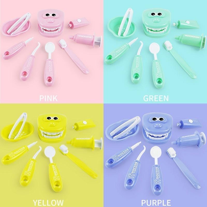 Костюм из 9 предметов, детский набор игрушек для моделирования стоматолога, хороший подарок для детей, интерактивный набор игрушек для ролевых игр дантиста