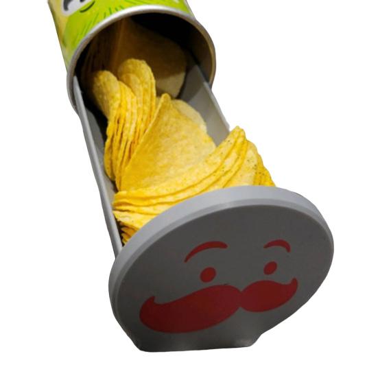 Держатель для картофельных чипсов Поднос-слайдер для чипсов с функциональной крышкой Многоразовый диспенсер для чипсов Больше никаких сломанных чипсов Слайдер для банок с чипсами