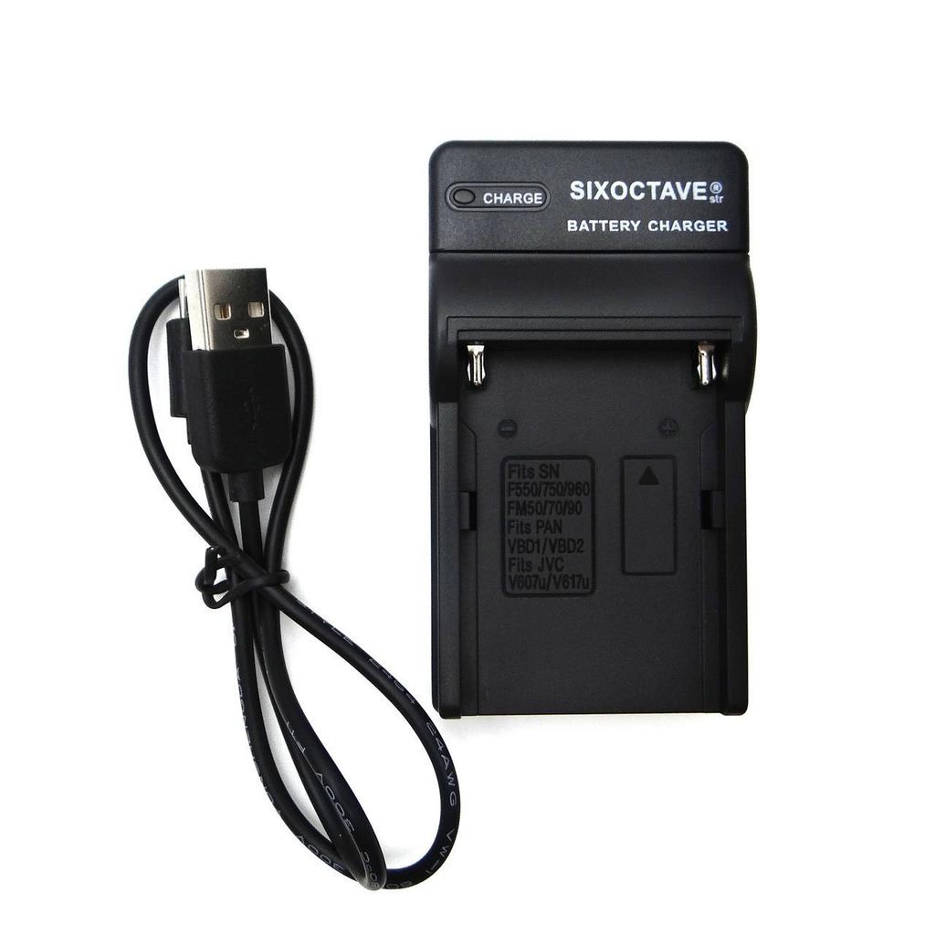 Compatible USB Charger for Sony and Digital SLR Camera Charger NP-FM50/NP-FM70/FM90/NP-FM500H, 900, 700, 550, 350, 300, 200, 100, 99 II, 99,