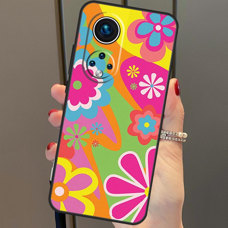 Крутые цветы Хиппи Бохо Флоральный Для Huawei P40 Lite P20 P30 Pro Nova 9 Nova 5T P Smart 2019 Чехол Для Honor 50 8X 9X 10i